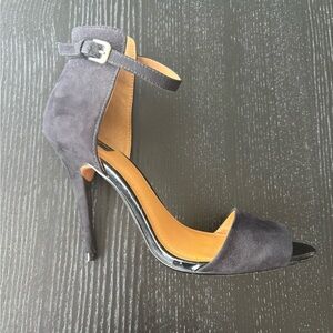 Elegant Black Suede Heels
